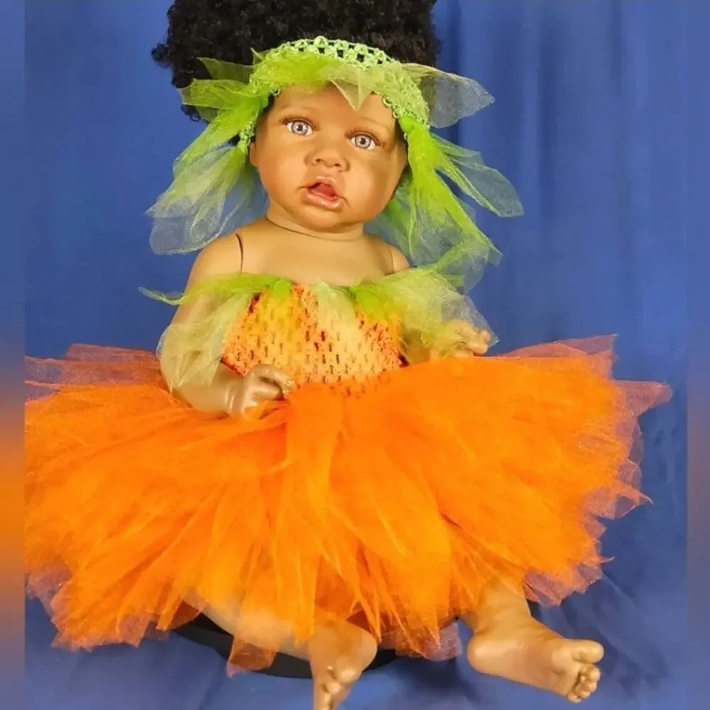 Tutu Dress And Headband Set NWT Size NB - 6 Months Lil Punkin
